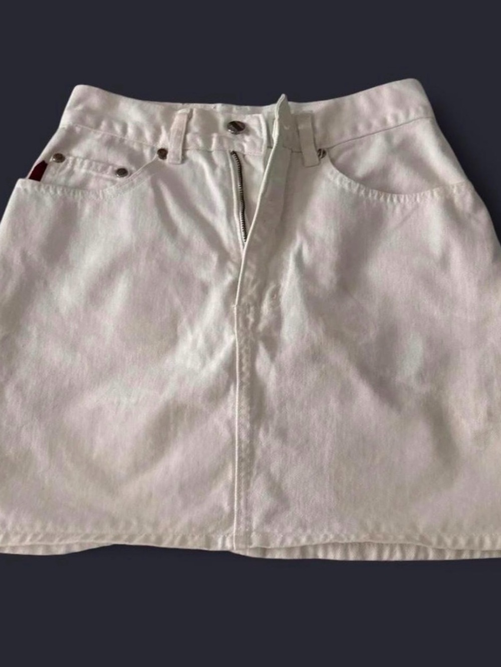 Billy Blue’s White Denim Mini Skirt - Vintage